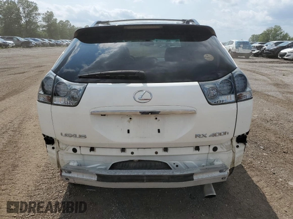 2006 Lexus RX 400h with VIN JTJHW31UX60023361, listed as a Copart auction lot 60489355 with 112,087 mi miles and Salvage title. Bid and sale history available at DreamBid. Image 6.