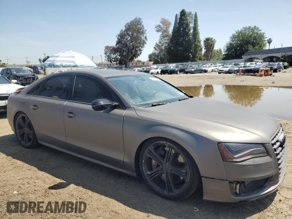 2013 Audi S8 with VIN WAUD2AFD4DN007731, listed as a Copart auction lot 52052315 with 118,582 mi miles and Clean Title. Bid and sale history available at carsss.com. Image 4.