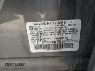 2023 Nissan ARIYA Platinum+ with VIN JN1DF0CD0PM704011, listed as a Copart auction lot 44853525 with Not provided miles and Salvage title. Bid and sale history available at DreamBid. Image 12.