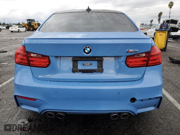 2015 BMW M3 with VIN WBS3C9C54FP805394, listed as a Copart auction lot 81572603 with 106,288 mi miles. Bid and sale history available at carsss.com. Image 6.