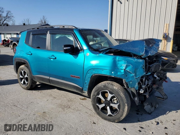 2022 Jeep Renegade Trailhawk with VIN ZACNJDC19NPN67837, listed as a Copart auction lot 48303205 with 16,855 mi miles and Salvage Title. Bid and sale history available at DreamBid. Image 4.