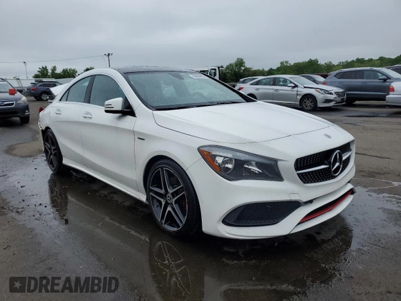 2018 Mercedes-Benz CLA 250 with VIN WDDSJ4GB1JN638742, listed as a Copart auction lot 56659905 with 85,892 mi miles and Salvage title. Bid and sale history available at DreamBid. Image 4.