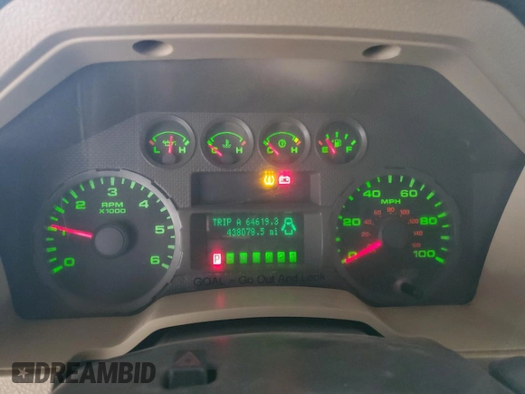 2008 Ford Super Duty F-250 SRW XL with VIN 1FTSX20Y68ED45859, listed as a Copart auction lot 48978735 with 438,078 mi miles and Salvage Title. Bid and sale history available at carsss.com. Image 9.