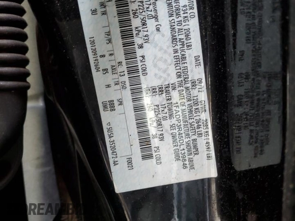 2013 Ford Focus Electric with VIN 1FADP3R45DL139846, listed as a Copart auction lot 43901975 with 70,000 mi miles and Salvage title. Bid and sale history available at DreamBid. Image 12.