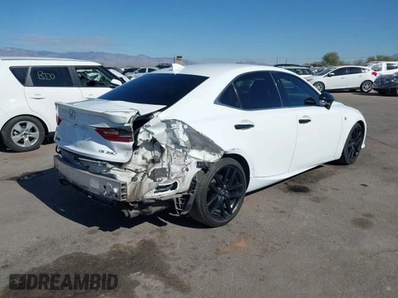 2015 Lexus IS 250 with VIN JTHBF1D25F5056907, listed as a IAAI auction lot 41348874 with 246,372 mi miles and . Bid and sale history available at carsss.com. Image 4.