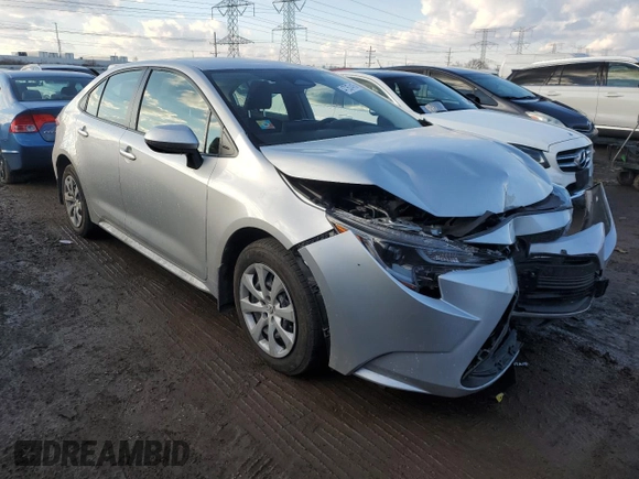 2024 Toyota Corolla LE with VIN JTDB4MEE3R3021798, listed as a Copart auction lot 47267415 with 24,343 mi miles and Salvage title. Bid and sale history available at DreamBid. Image 4.