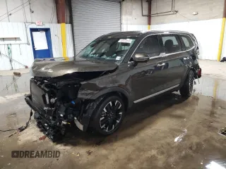 2023 Kia Telluride SX Prestige X-Pro z VIN 5XYP5DGC4PG355197, wystawiony jako Copart lot #43072615 z przebiegiem 41 837 mil mil oraz Szkoda całkowita • Salvage title. Historia ofert i sprzedaży dostępna na DreamBid. Obrazek 1.