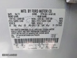 2011 Ford Explorer Limited with VIN 1FMHK8F89BGA79229, listed as a IAAI auction lot 41828412 with 139,894 mi miles. Bid and sale history available at carsss.com. Image 9.