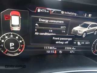 2018 Audi Q7 Premium Plus with VIN WA1LHAF78JD033266, listed as a IAAI auction lot 41749357 with 117,465 mi miles. Bid and sale history available at carsss.com. Image 7.