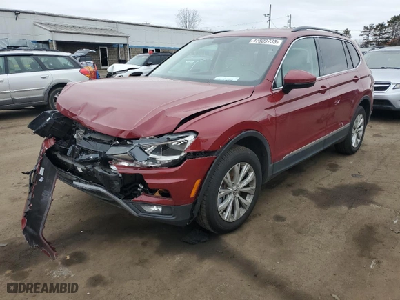 2018 Volkswagen Tiguan SEL with VIN 3VV3B7AX5JM030980, listed as a Copart auction lot 47809735 with 24,807 mi miles and Salvage Title. Bid and sale history available at carsss.com. Image 1.