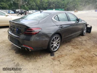 2022 Genesis G70 2.0T with VIN KMTG34TA5NU101196, listed as a Copart auction lot 51397252 with 6,186 mi miles. Bid and sale history available at carsss.com. Image 4.