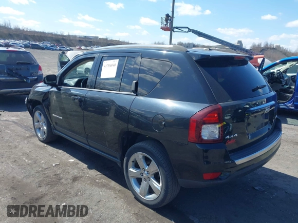 2014 Jeep Compass Limited with VIN 1C4NJDCBXED706173, listed as a IAAI auction lot 41784040 with 144,368 mi miles. Bid and sale history available at carsss.com. Image 3.