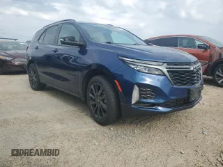 2022 Chevrolet Equinox RS with VIN 3GNAXWEVXNS119642, listed as a Copart auction lot 54705345 with 33,441 mi miles and Salvage title. Bid and sale history available at DreamBid. Image 4.