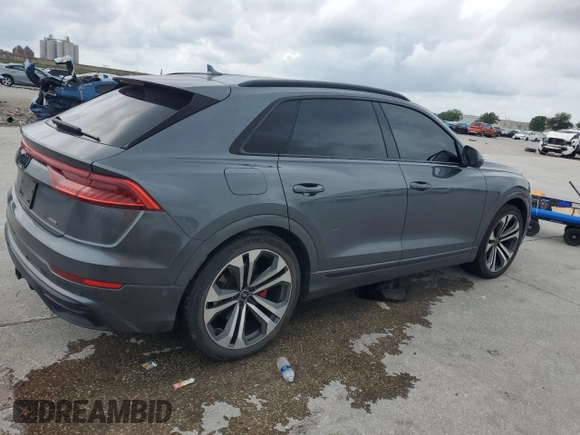 2019 Audi Q8 Prestige with VIN WA1FVAF11KD024380, listed as a Copart auction lot 54579315 with 109,204 mi miles and Salvage title. Bid and sale history available at DreamBid. Image 3.