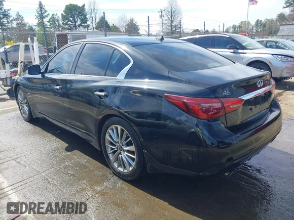 2018 Infiniti Q50 3.0t LUXE with VIN JN1EV7AP2JM351176, listed as a IAAI auction lot 41837214 with 125,535 mi miles. Bid and sale history available at carsss.com. Image 3.