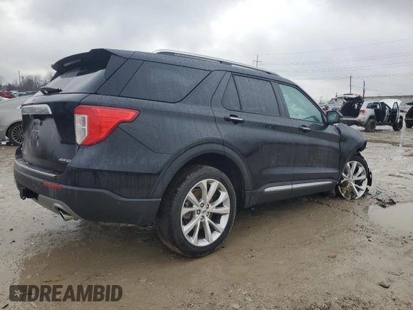 2022 Ford Explorer Platinum with VIN 1FM5K8HW9NNA06196, listed as a Copart auction lot 86145694 with Not Provided miles and Salvage Title. Bid and sale history available at carsss.com. Image 3.
