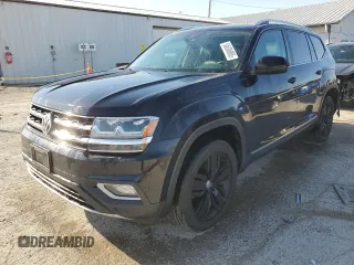 2019 Volkswagen Atlas SEL with VIN 1V2MR2CA4KC584328, listed as a Copart auction lot 50630805 with 55,527 mi miles and Salvage title. Bid and sale history available at DreamBid. Image 1.