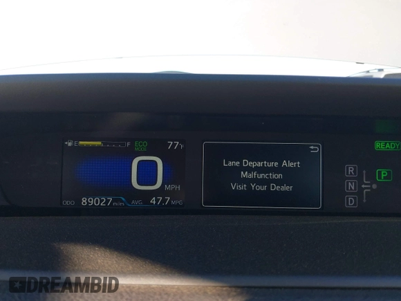 2018 Toyota Prius Two with VIN JTDKBRFU7J3073805, listed as a IAAI auction lot 41622743 with 89,027 mi miles and . Bid and sale history available at carsss.com. Image 7.