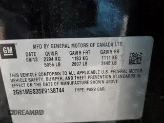 2014 Cadillac XTS Luxury with VIN 2G61M5S35E9138744, listed as a Copart auction lot 51545615 with 61,661 mi miles and Salvage Title. Bid and sale history available at carsss.com. Image 12.