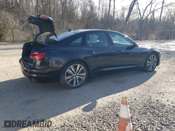 2019 Audi A6 Premium Plus with VIN WAUE8AF25KN121607, listed as a Copart auction lot 48273544 with 57,002 mi miles. Bid and sale history available at carsss.com. Image 3.