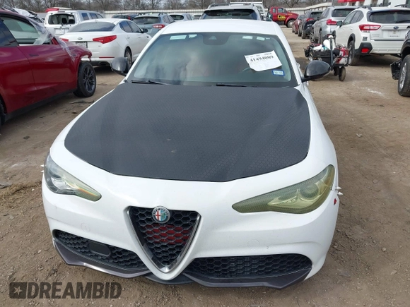 2017 Alfa Romeo Giulia with VIN ZARFAEBN3H7535202, listed as a IAAI auction lot 41494009 with 90,071 mi miles. Bid and sale history available at carsss.com. Image 12.