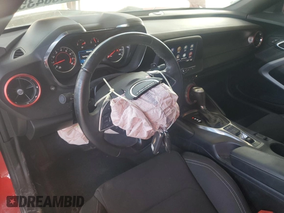 2021 Chevrolet Camaro 1LT with VIN 1G1FB1RS9M0123471, listed as a Copart auction lot 56180435 with 24,703 mi miles and Salvage title. Bid and sale history available at DreamBid. Image 8.