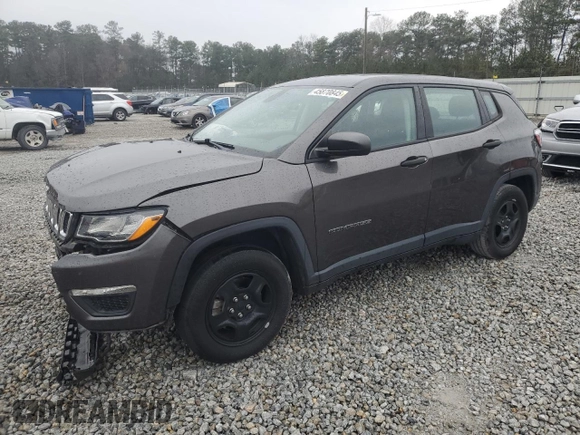 2020 Jeep Compass Sport z VIN 3C4NJCAB2LT219957, wystawiony jako Copart lot #45870845 z przebiegiem 25 855 mil mil oraz Szkoda całkowita • Salvage title. Historia ofert i sprzedaży dostępna na DreamBid. Obrazek 1.