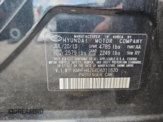 2013 Hyundai Azera z VIN KMHFH4JG4DA311870, wystawiony jako Copart lot #65090225 z przebiegiem 271 082 mil mil oraz Czysty tytuł • Clean title. Historia ofert i sprzedaży dostępna na DreamBid. Obrazek 12.