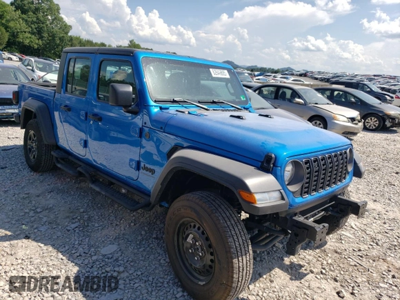 2024 Jeep Gladiator Sport z VIN 1C6JJTAG3RL123552, wystawiony jako Copart lot #62649885 z przebiegiem 4 304 mil mil oraz Szkoda całkowita • Salvage title. Historia ofert i sprzedaży dostępna na DreamBid. Obrazek 4.