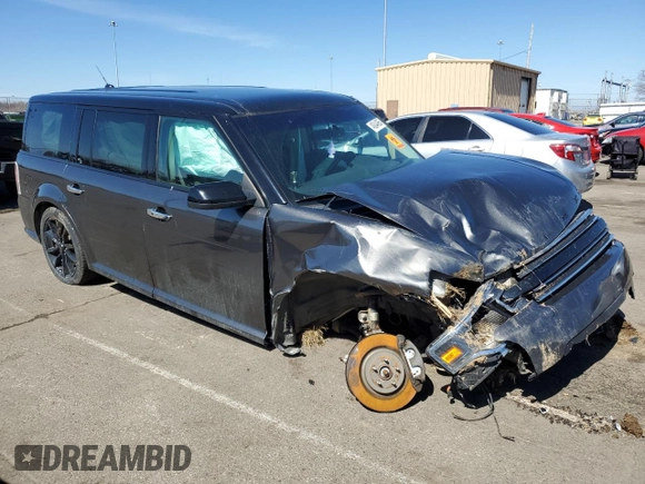 2017 Ford Flex SEL with VIN 2FMGK5C85HBA13680, listed as a Copart auction lot 49244985 with 138,825 mi miles and Salvage Title. Bid and sale history available at carsss.com. Image 4.