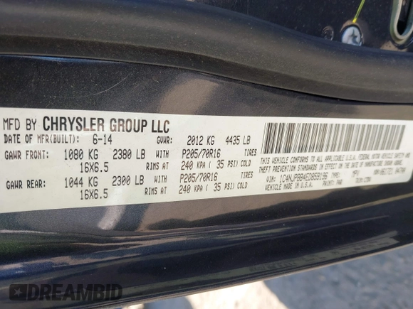 2014 Jeep Patriot Sport with VIN 1C4NJPBB4ED859196, listed as a IAAI auction lot 41815149 with 140,612 mi miles and . Bid and sale history available at carsss.com. Image 9.