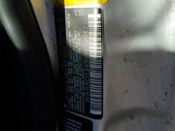 2006 BMW 3 Series 330Ci with VIN WBABD53436PE10042, listed as a Copart auction lot 84973744 with 128,121 mi miles and Salvage Title. Bid and sale history available at carsss.com. Image 12.