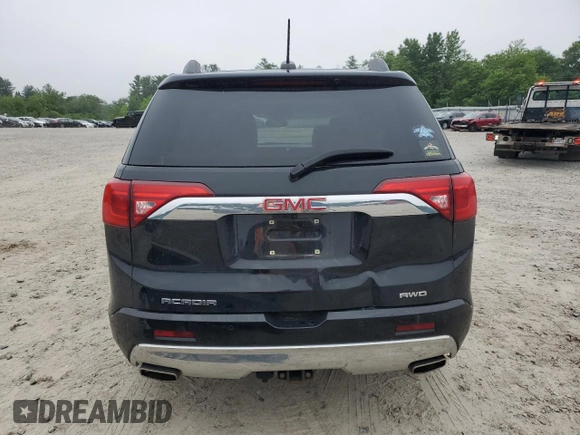 2017 GMC Acadia Denali with VIN 1GKKNXLS0HZ319460, listed as a Copart auction lot 59719985 with 110,302 mi miles and Salvage title. Bid and sale history available at DreamBid. Image 6.
