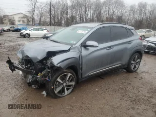 2021 Hyundai Kona Limited with VIN KM8K3CA58MU690358, listed as a Copart auction lot 42175775 with 0 mi miles and Salvage Title. Bid and sale history available at carsss.com. Image 1.