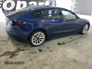 2022 Tesla Model 3 with VIN 5YJ3E1EA5NF372643, listed as a Copart auction lot 54096985 with 43,438 mi miles and Clean Title. Bid and sale history available at DreamBid. Image 3.