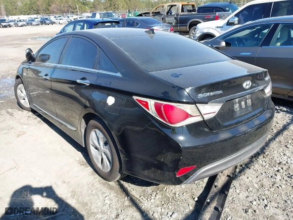 2013 Hyundai Sonata Hybrid Limited with VIN KMHEC4A41DA075811, listed as a IAAI auction lot 41357185 with 1 mi miles. Bid and sale history available at carsss.com. Image 3.