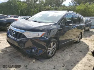 2015 Nissan Quest S with VIN JN8AE2KP0F9133569, listed as a Copart auction lot 62696234 with 150,930 mi miles and Salvage Title. Bid and sale history available at carsss.com. Image 1.
