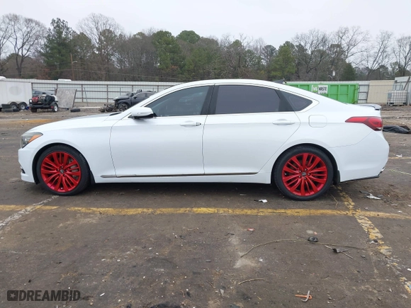 2015 Hyundai Genesis 5.0L with VIN KMHGN4JF9FU030122, listed as a IAAI auction lot 41166461 with 120,230 mi miles. Bid and sale history available at carsss.com. Image 15.