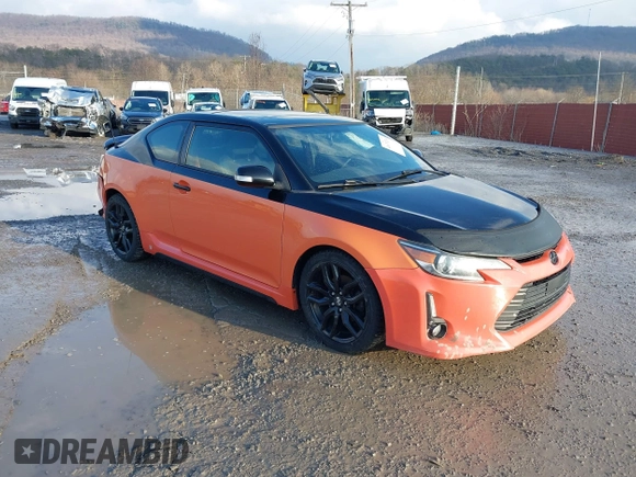 2015 Scion tC with VIN JTKJF5C77FJ008276, listed as a IAAI auction lot 41679236 with 90,987 mi miles. Bid and sale history available at carsss.com. Image 1.