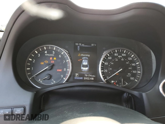 2020 Infiniti Q50 Pure with VIN JN1EV7AP5LM206636, listed as a Copart auction lot 54479215 with 79,174 mi miles and Salvage title. Bid and sale history available at DreamBid. Image 9.