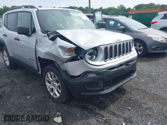 2018 Jeep Renegade Sport with VIN ZACCJBAB3JPJ41711, listed as a IAAI auction lot 42742310 with 76,773 mi miles and . Bid and sale history available at DreamBid. Image 6.