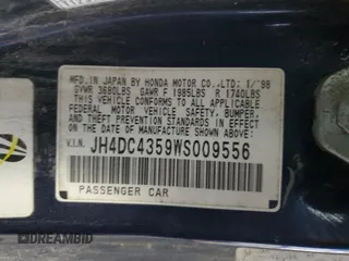 1998 Acura Integra LS with VIN JH4DC4359WS009556, listed as a Copart auction lot 84032334 with 244,851 mi miles and Salvage title. Bid and sale history available at DreamBid. Image 12.