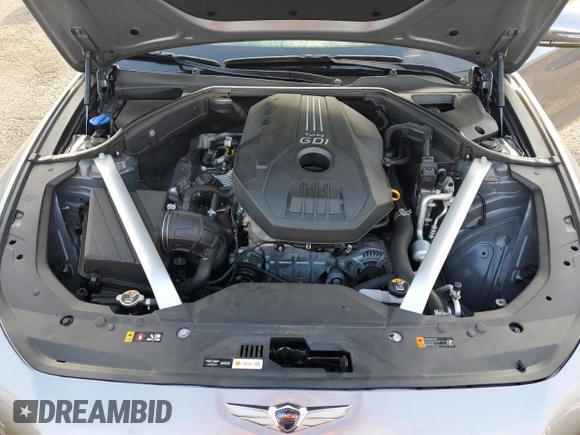 2023 Genesis G70 2.0T with VIN KMTG34TA0PU120788, listed as a Copart auction lot 68816274 with 9,481 mi miles and Salvage Title. Bid and sale history available at DreamBid. Image 12.