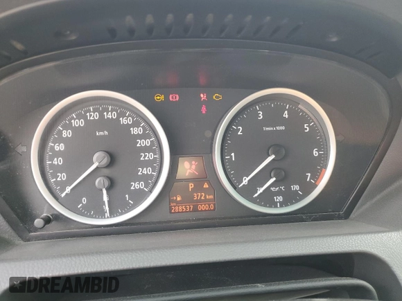 2005 BMW 6 Series 645Ci with VIN WBAEK734X5B325190, listed as a Copart auction lot 72013354 with 288,537 mi miles and Non Repairable. Bid and sale history available at DreamBid. Image 9.