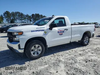 2021 Chevrolet Silverado 1500 Work Truck with VIN 3GCNWAEH0MG242300, listed as a Copart auction lot 50439714 with 64,486 mi miles and Salvage Title. Bid and sale history available at carsss.com. Image 1.
