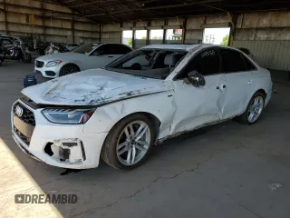 2022 Audi A4 S line Premium Plus z VIN WAUEAAF45NN013501, wystawiony jako Copart lot #61031765 z przebiegiem Nie podano mil oraz Szkoda całkowita • Salvage title. Historia ofert i sprzedaży dostępna na DreamBid. Obrazek 1.