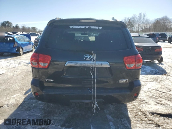 2008 Toyota Sequoia Platinum with VIN 5TDBY67A48S013961, listed as a Copart auction lot 46236575 with 185,568 mi miles and Non Repairable. Bid and sale history available at carsss.com. Image 6.