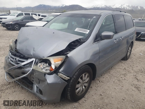 2009 Honda Odyssey EX-L z VIN 5FNRL38669B034578, wystawiony jako Copart lot #53000065 z przebiegiem 177 850 mil mil oraz Szkoda całkowita • Salvage title. Historia ofert i sprzedaży dostępna na DreamBid. Obrazek 1.