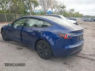 2025 Tesla Model 3 Long Range with VIN 5YJ3E1EA2SF919461, listed as a IAAI auction lot 41672494 with 777 mi miles and . Bid and sale history available at DreamBid. Image 3.