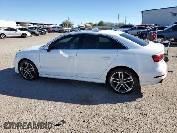 2017 Audi A3 Sedan Premium Plus with VIN WAUGUGFF0H1054991, listed as a Copart auction lot 79725324 with 128,270 mi miles and Salvage Title. Bid and sale history available at carsss.com. Image 2.